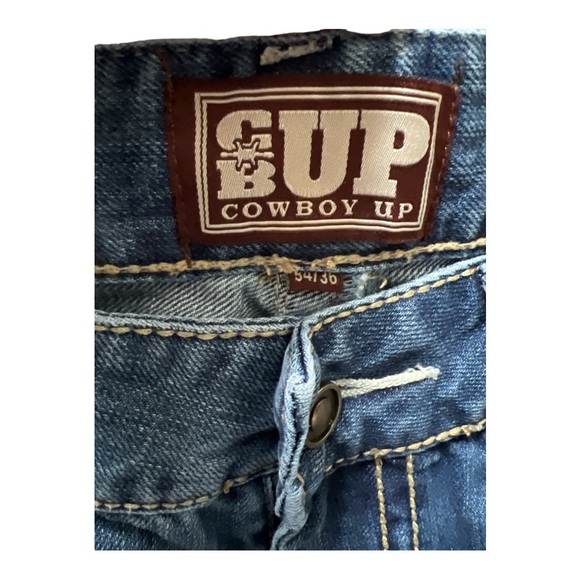 COWBOY UP | Men’s Relaxed Bootcut Denim Jeans - Picture 3 of 5